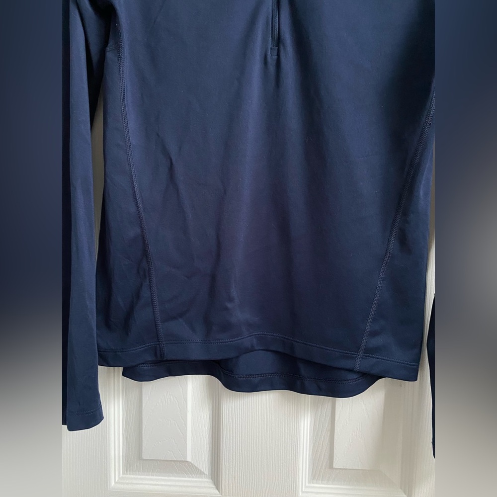 Nike Dri-Fit Quarter Zip Running Jacket w/ Thumb Holes - Navy - Picture 5 of 10